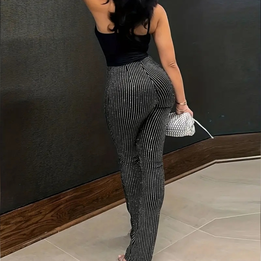 SALE ** BRAND NEW ** NEWLY LISTED ** GLITTER STRIPE PANTS